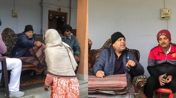 shri-barfani-dada-ji-and-social-worker-ram-kumar-pal-became-the-messiah-of-saints-and-the-needy-in-this-cold-season-distributed-blankets-among-the-people